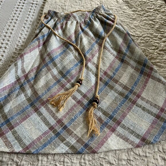 Grey Vintage Plaid Skirt - Picture 5 of 8